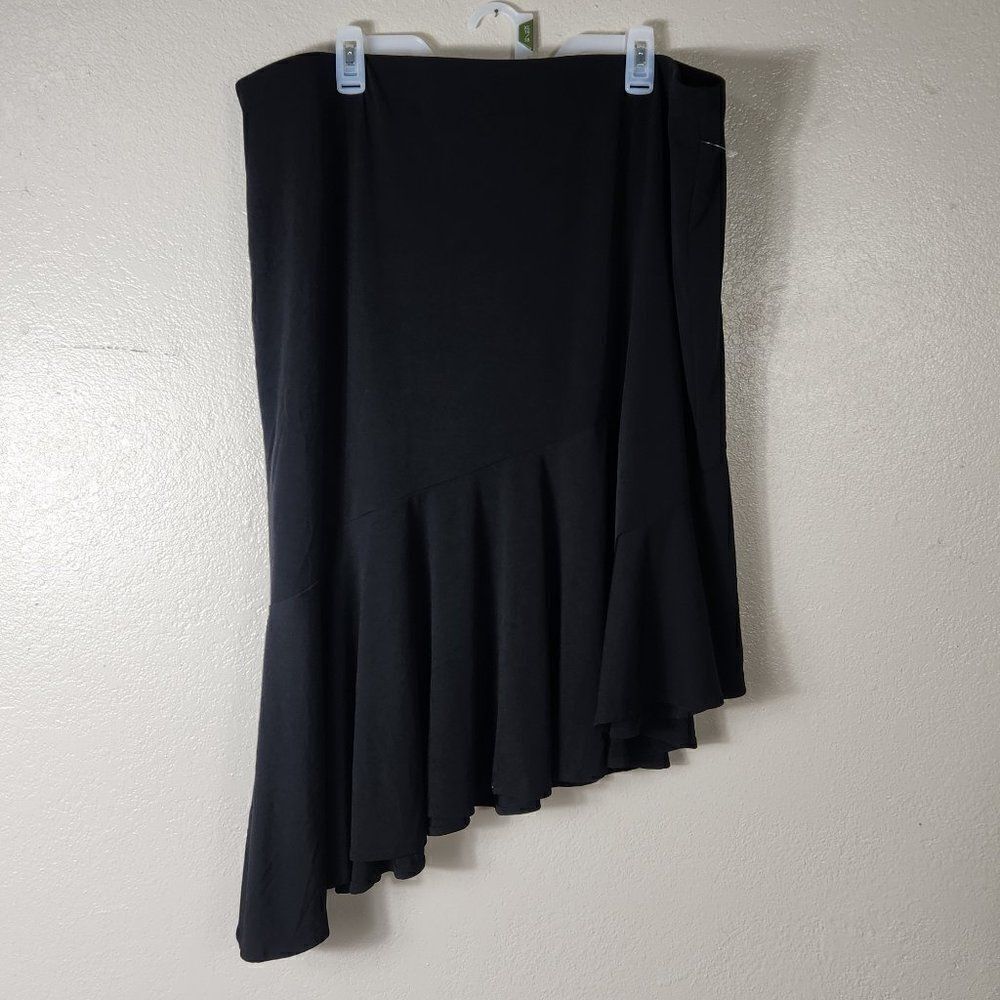 Simply Emma Black Stretch Waist Slip On Skirt Size 2X